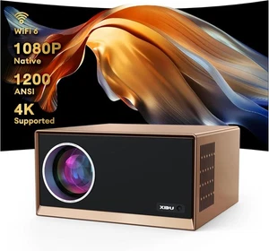Proiettore Con WiFi6 E Bluetooth 5.3, XIDU 1200 ANSI FHD 1080P Supporto 4K - Foto 1 di 9