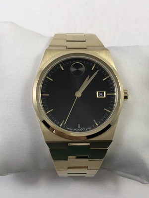 Movado Bold Quest Quartz Black Dial Gold Tone Stainless Steel Mens Watch 3601223 - Image 1 of 4