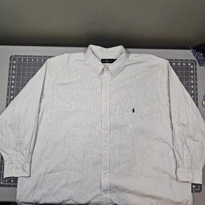 Polo Ralph Lauren Shirt 20-34/35 Pinstripe Dress Preppy Classic Work Button Down - Image 1 of 4