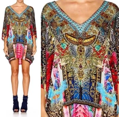 Camilla Wondrous Bat Sleeve Dress One Size Jersey Kaftan - Image 1 of 4