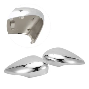 `2pcs Side Door Rearview Mirror Cover Silver Chrome 8A6117K747CA For MK7 - Picture 1 of 12