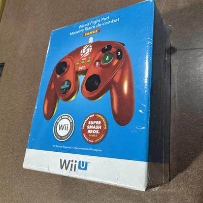 Nintendo Official Wii U Samus Red Wired Fight Pad NEW SEALED Smash Bros Ex+++ - Image 1 of 3