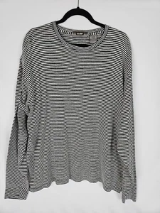 Vintage Wilke Rodriguez schwarz weiß Streifen Strick Seide & Baumwolle HERREN Größe XL Pullover - Bild 1 von 6