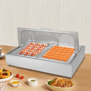 Bandeja de exhibición para servir alimentos 3L, plato refrigerador para servir en frío buffet, plato para fiesta - Imagen 1 de 13