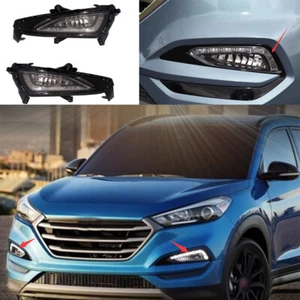 For Hyundai Tucson 2016-18 Replace DRL LED Daytime Running Light Bumper Fog Lamp - Picture 1 of 16