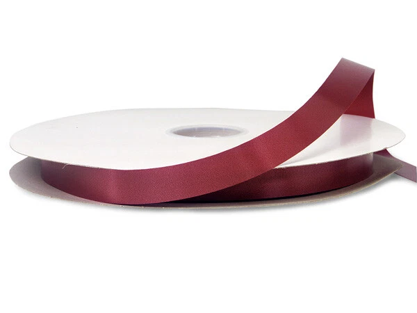 1/4" 3/8" 5/8" 7/8" 1.5" Single Face Satin Polyester Ribbon Crafts 50 100 Yards - Image 1 of 3