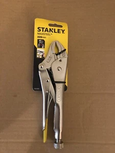 Stanley 0-84-809 gebogene Backen Feststellzange Maulwurfgriffe 225 mm 9 Zoll STA084809 Zange - Bild 1 von 5