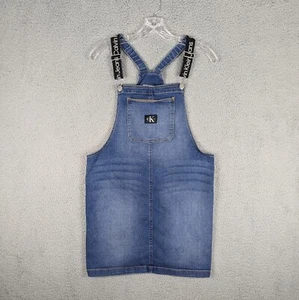 Calvin Klein Overalls Skirt Girls Large 12-14 Blue Denim Casual Outdoors City - Picture 1 of 11