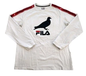 STAPLE PIGEON X FILA White Long Sleeve T-Shirt Big Logo Men's Size M/L RARE - Picture 1 of 8