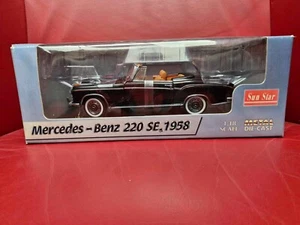 Estrella del Sol Nº Mercedes 220 SE Cabrio 1958 3553 negro 1:18 sin usar, en caja embalaje original fundido a presión - Imagen 1 de 6