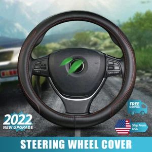 Car Accessories Steering Wheel Cover Leather Anti-slip 15''/38cm SUV Universal - Picture 1 of 11