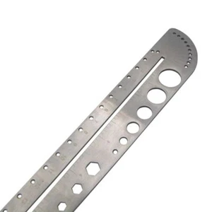 Winkellineal TOOL PRÜFUNG Edelstahl Gerades Lineal Multifunktional Silber - Bild 1 von 8