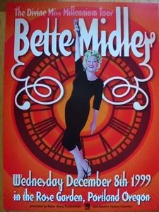 BETTE MIDLER 1999 music concert tour POSTER art DIVINE MISS Millennium Portland - Picture 1 of 2