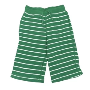 Hanna Andersson Baggies Striped Terry Shorts Size 110 5 Green White 100% Cotton - Picture 1 of 6
