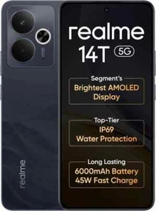 realme 14T 5G (Black 256GB 8GB RAM) Dimensity 6300 Processor Global Version. - Picture 1 of 6