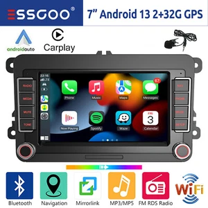 Autoradio 2DIN Android 13 Carplay GPS WIFI RDS Per VW GOLF 5 6 Touran Polo Caddy - Foto 1 di 16