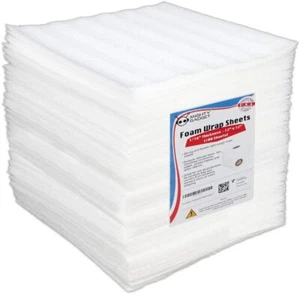 100 Foam Wrap Cushioning Sheets 12x12x1/16 packing materials for fragile items - Picture 1 of 9