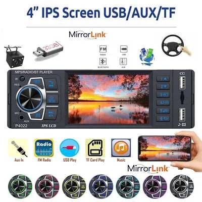 Autoradio 1 DIN Mit 4 Zoll IPS Bldschirm Bluetooth Freisprecheinrichtung USB AUX - Bild 1 von 4