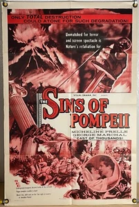 LOS PECADOS DE POMPEYA FF ORIGINAL PÓSTER DE PELÍCULA DE UNA HOJA MICHELINE PRESLE (1950) - Imagen 1 de 2