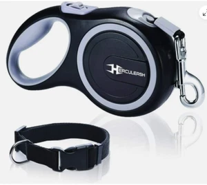 Herculeash Retractable Dog Pet Leash Orange Small Medium Dog 5M / 16 Ft - Picture 1 of 11