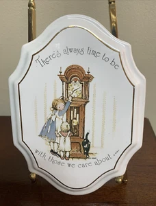 Holly Hobbie Cat Grandfather Clock Time For Those We Care About Wall Plaque - Picture 1 of 2