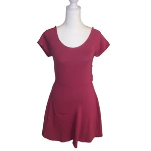 Wet Seal Women’s Burgundy Mini-Dress Criss-Cross Back Size L Large - Picture 1 of 7