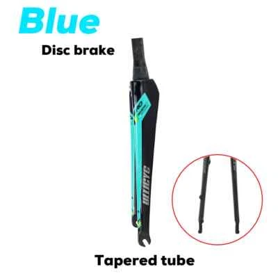 Bicicleta de estrada de fibra de carbono garfo rígido aro a disco freio tubo cônico redondo 700C - Imagem 1 de 4