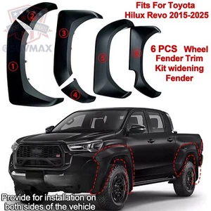 6pcs Fits for Toyota Hilux Revo 2015-2025 Wheel Fender Trim Kit Widening Fender - Foto 1 di 6