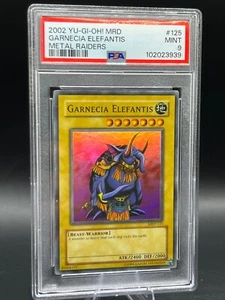 Vintage YUGIOH Garnecia Elefantis MRD-125 Metal Raiders- Unlimited PSA 9 MINT - Picture 1 of 8