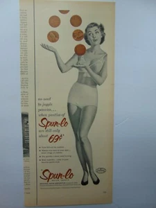 1953 SPUN-LO Rayon Panties 69 cents!  vintage art print ad - Picture 1 of 1