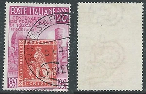 1951 ITALIA USATO TOSCANA 20 LIRE FILIGRANA LETTERA - B8-2 - Picture 1 of 1