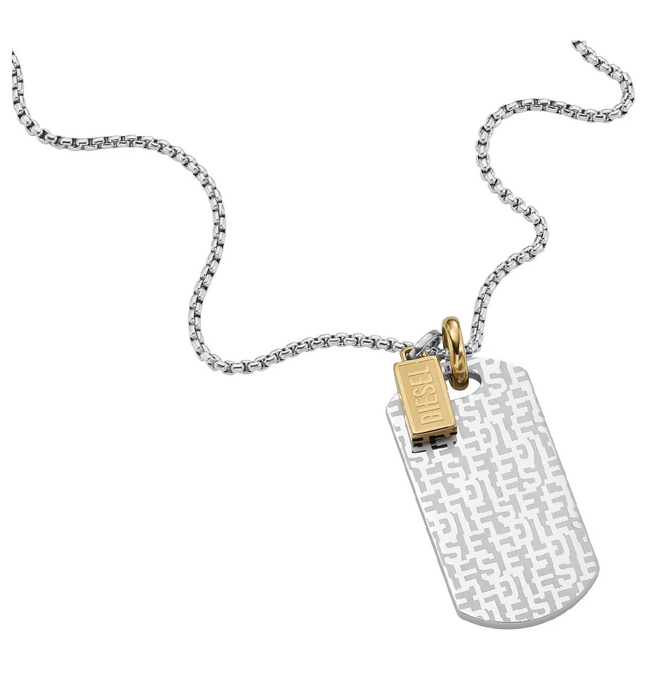 Diesel Herren Kette Edelstahl Silber farbe DX1431931 - Bild 1 von 1