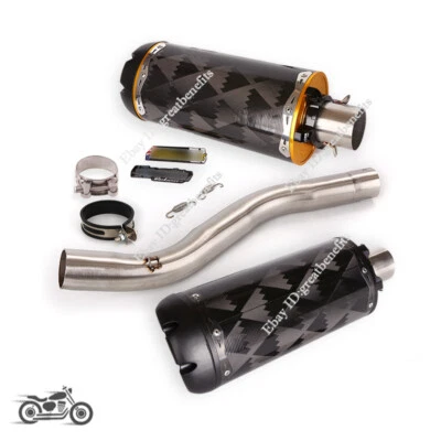 Silenciador de tubo de enlace medio sistema de escape deslizable 51 mm para Honda CBR600F4i 2001-2007 Foto 1 de 4