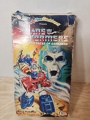 TRANSFORMERS "Five Faces Of Darkness" Original VHS 1986 FHE Hasbro RARE HTF Tape - Image 1 of 4