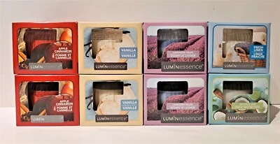 8 Box Lot Luminessence Candles Scented 3oz Each Cinnamon Vanilla Lavender Lime - Image 1 of 4