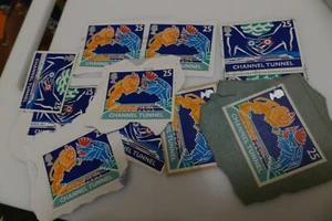 11 Channel Tunnel commemorative British UK postage stamps postal GB - Picture 1 of 1