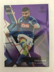 2018-19 Finest UEFA CL Lorenzo Insigne #9 Purple REFRACTOR /250 - Napoli Mint