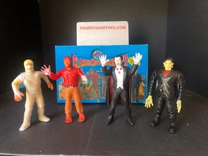 Vintage 1986 Imperial Universal Classic Movie Monsters four figures & Nice box - Picture 1 of 15