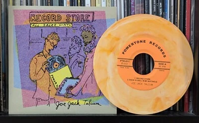 Joe Jack Talcum "Record Store" vinyl 7" record (The Dead Milkmen) ORANGE VINYL - Image 1 of 2