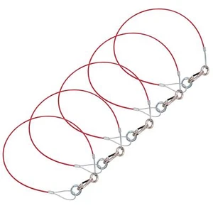 Breakaway Towing Cable For Braked Trailers Caravans Hook + Ring PVC Coated 5pc - Picture 1 of 7
