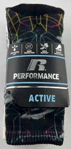 Russell Boys CREW Socks Small Multi/White/Grey Active Performance 3pk - Picture 1 of 9
