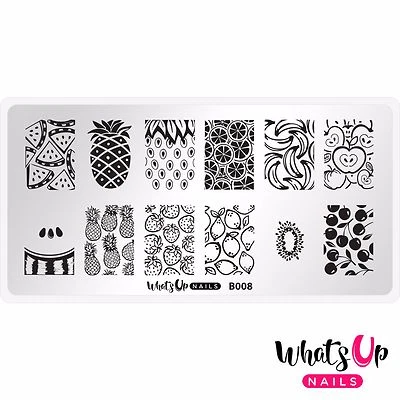 Whats Up Nails B008 Summer Seeds Stamping Plate For Stamped Nail Art Design - Image 1 of 4