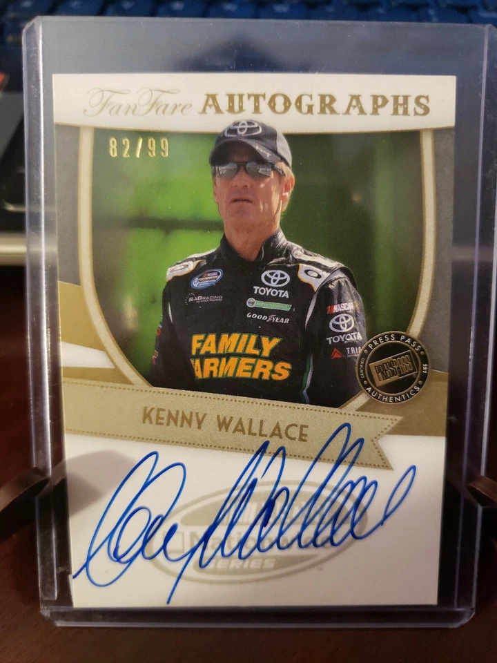 2012 Press Pass Fanfare Autographs Gold #KW Kenny Wallace #82/99 - Image 1 of 4