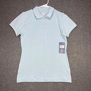 Dickies Polo Shirt Youth Extra Large Baby Blue Short Sleeve Collared Gilrs - Picture 1 of 11