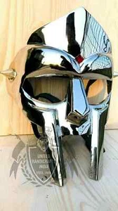 MF Doom Mask Gladiator Mad-villain Steel Face Armor Medieval Halloween Helmet - Picture 1 of 3