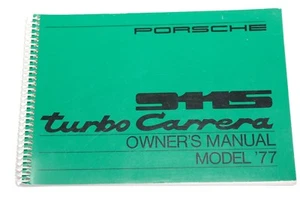 Porsche 930 Turbo Carrera Propietarios Manual & Garantía Manuales 1977 WKD467221 - Imagen 1 de 1