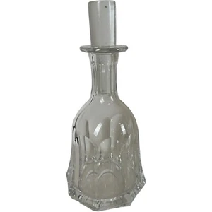 Decanter Bar Cart Stopper 9" Clear Glass Vintage 1970s Retro - Picture 1 of 16