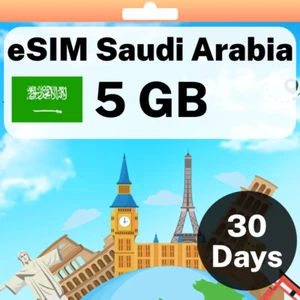 eSIM Saudi Arabia - 5 GB - 30 Days - Travel eSIM | QR code activation - Photo 1 sur 3