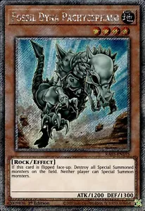 Fossil Dyna Pachycephalo - Platinum Secret Rare 1st Ed. RA03-EN195 - NM - YuGiOh - Picture 1 of 2