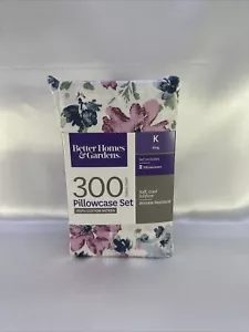 Better Homes & Gardens 300 Thread Count Cotton Sateen Pillowcases Purple King 2 - Picture 1 of 1